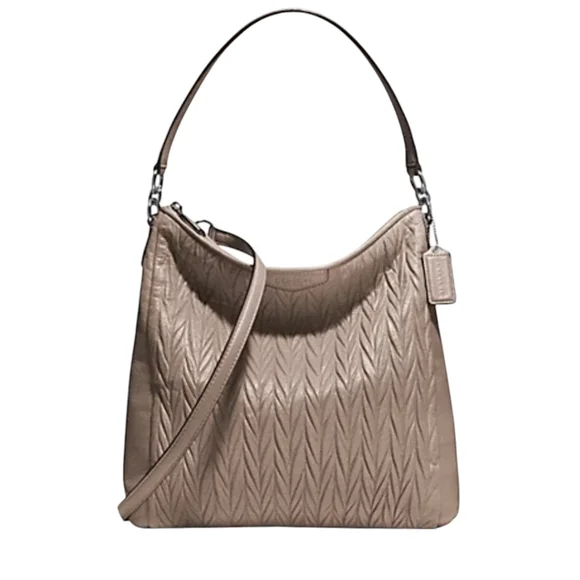 Coach Madison Gathered Leather Convertible Hobo - Picture 2 of 13